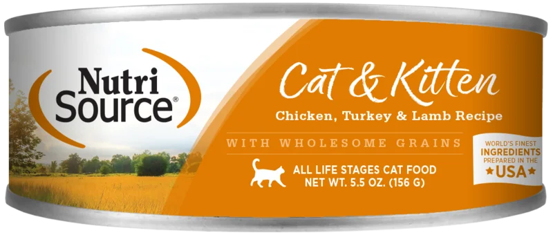 NutriSource Cat & Kitten Chicken, Turkey & Lamb Formula Healthy Wet Cat Food