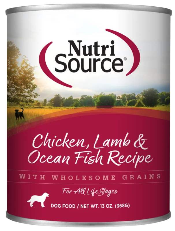 NutriSource Chicken, Lamb & Ocean Fish Formula Healthy Wet Dog Food