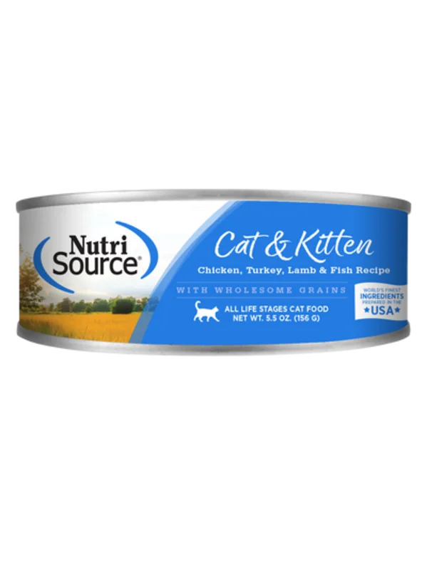 NutriSource Chicken, Turkey, Lamb & Fish Formula Healthy Wet Cat & Kitten Food