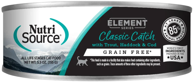 NutriSource Classic Catch Grain Free Trout, Haddock & Cod Blend Canned Cat Food