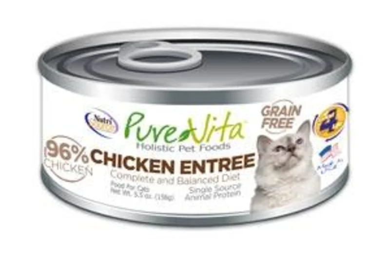 NutriSource PureVita Grain Free 96% Real Chicken Entree Canned Cat Food