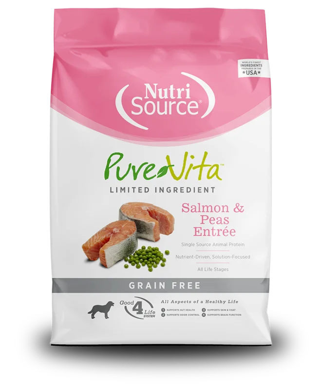NutriSource PureVita Salmon & Peas Entre Grain Free Limited Ingredient Dog Food