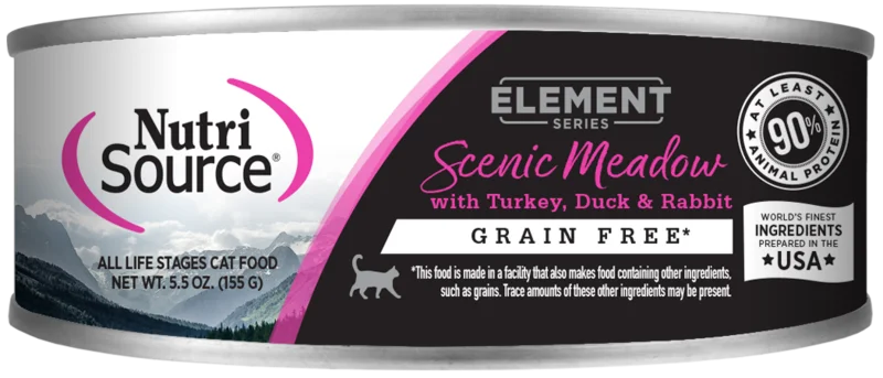NutriSource Scenic Meadow Grain Free Turkey, Duck & Rabbit Blend Canned Cat Food