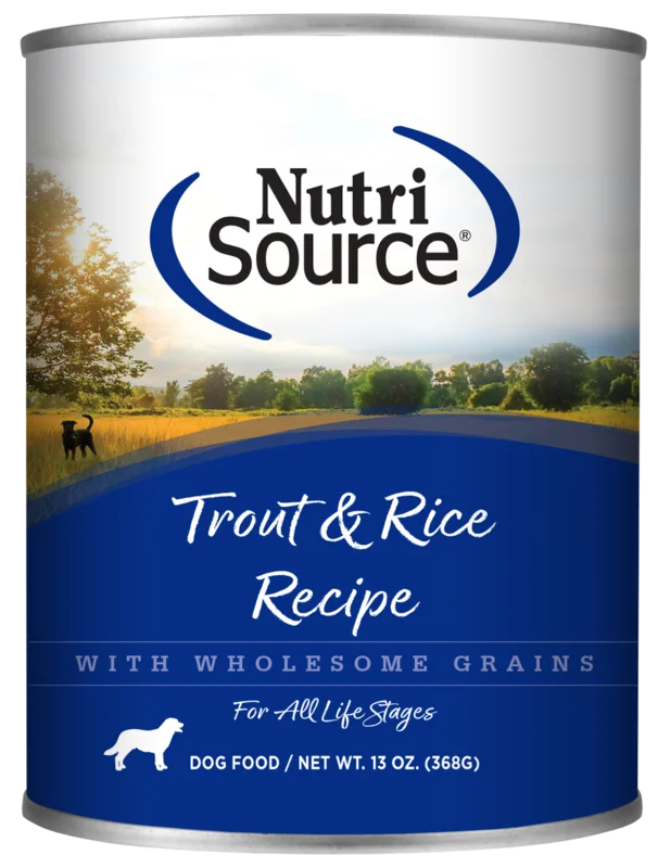 NutriSource Trout & Rice Recipe Healthy Wet Dog Food