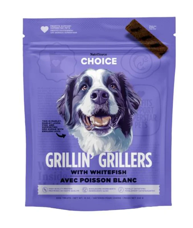 NutriSource Whitefish Grillin' Grillers Dog Treats
