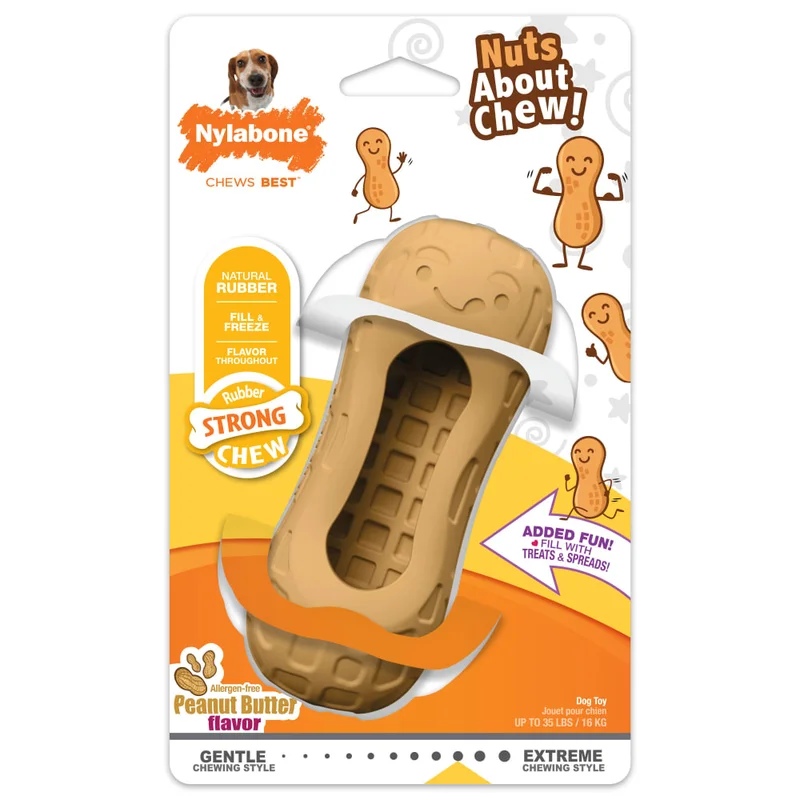 Nylabone Strong Chew Fillable Peanut Dog Toy