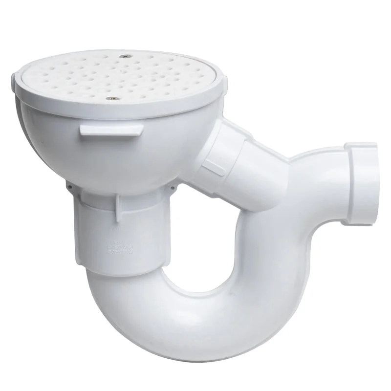 Oatey 2 in. PVC Floor drain with P-Trap and Cleanout