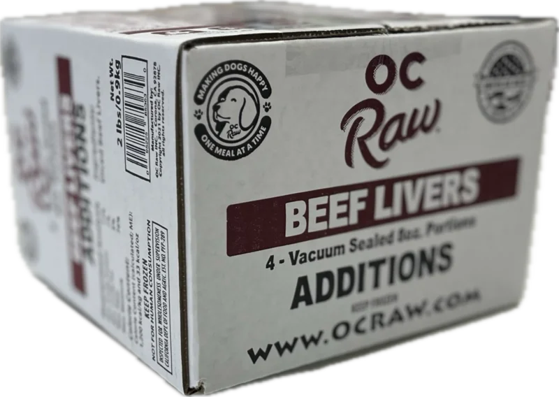 OC Raw Dog Beef Livers Additions