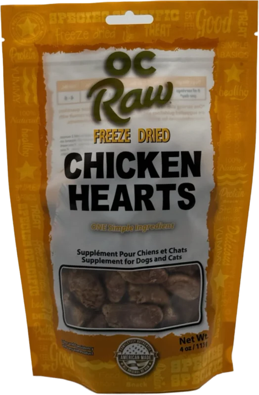 OC Raw Dog Freeze-Dried Chicken Hearts