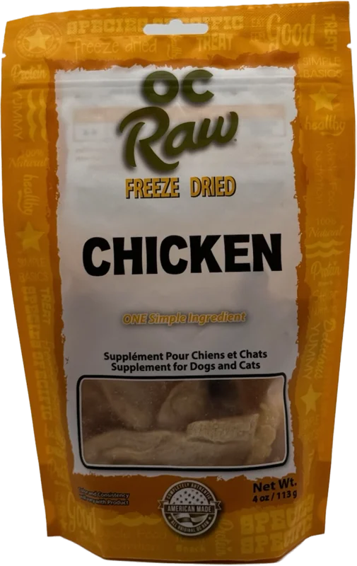 OC Raw Dog Freeze Dried Chicken Nuggets 4oz