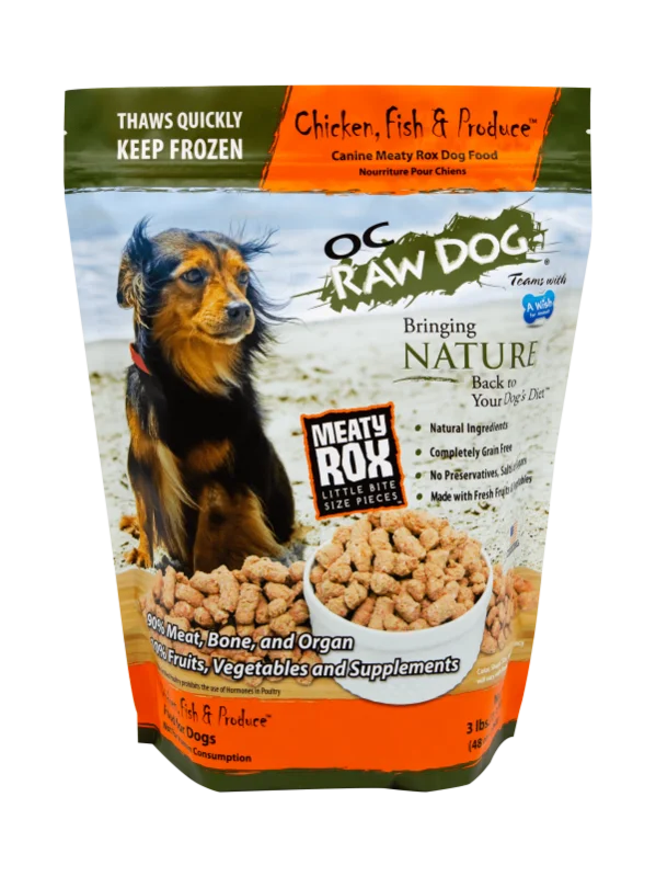 OC Raw Dog Frozen Chicken, Fish & Produce Meaty Rox