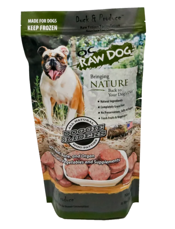 OC Raw Dog Frozen Duck & Produce Sliders