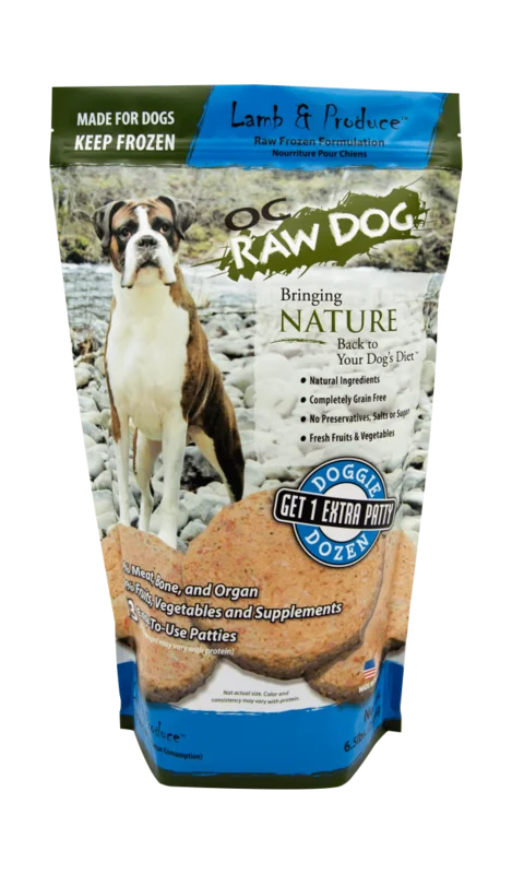 OC Raw Dog Frozen Lamb & Produce Patty
