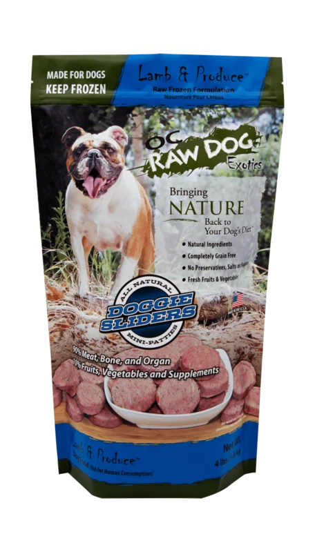 OC Raw Dog Frozen Lamb & Produce Sliders