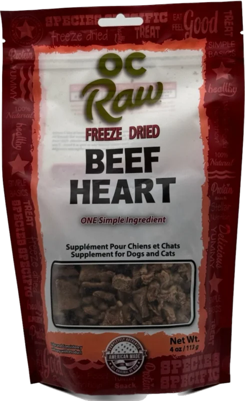 OC Raw Freeze Dried Beef Hearts