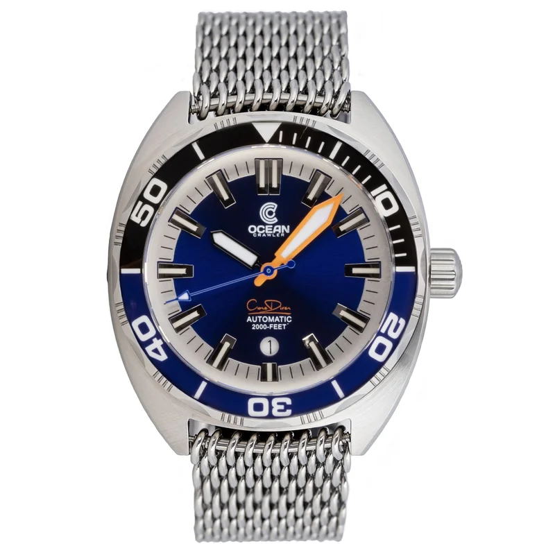 Ocean Crawler Core Diver - Black/Blue - Blue Dial
