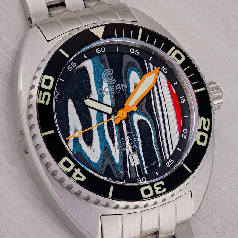 Ocean Crawler Core Diver - Fordite - Unique piece - Mystery dial