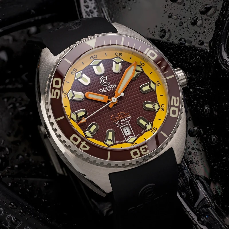 Ocean Crawler Core Diver - Tapisserie dial - Markhamian/Yellow