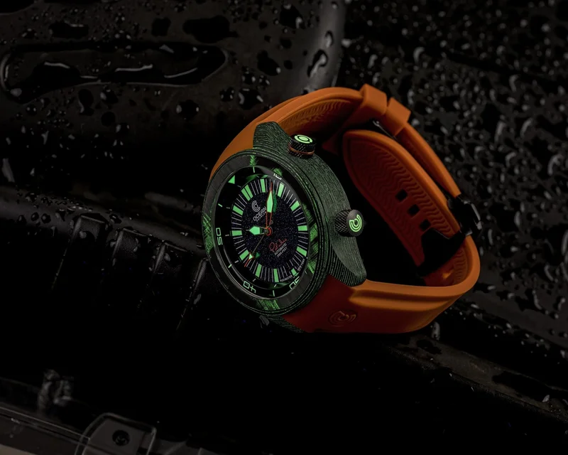 Ocean Crawler Lumed Carbon Fiber Prototype - Aventurine Dial
