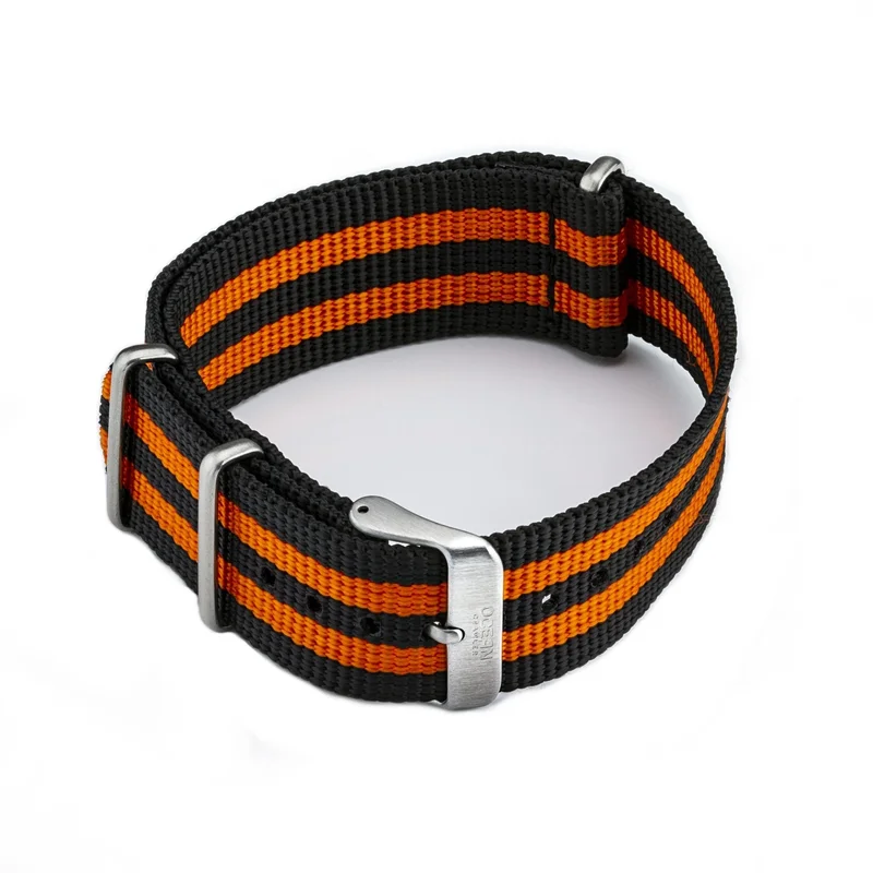 Ocean Crawler Orange/Black Nylon Strap - 22mm