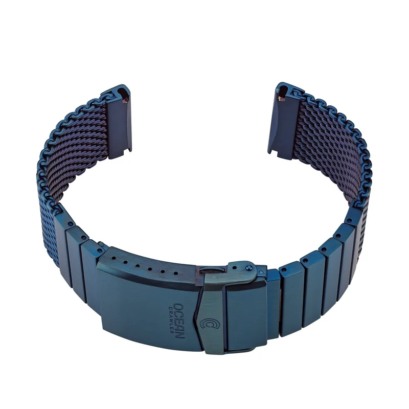 Ocean Crawler Shark Mesh With Straight Ends - Blue DLC - 22mm