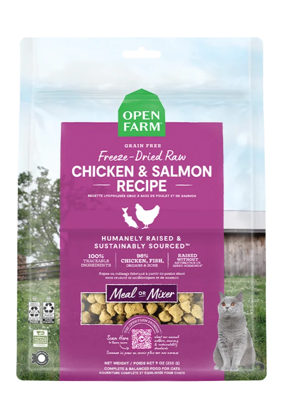 Open Farm Chicken & Salmon Freeze Dried Raw Cat Food