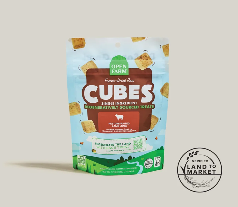 Open Farm Freeze Dried Raw Regeneratively Sourced Lamb Lung Treat for Dogs