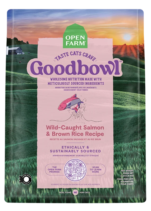 Open Farm Goodbowl Wild-Caught Salmon & Brown Rice Recipe for Cats