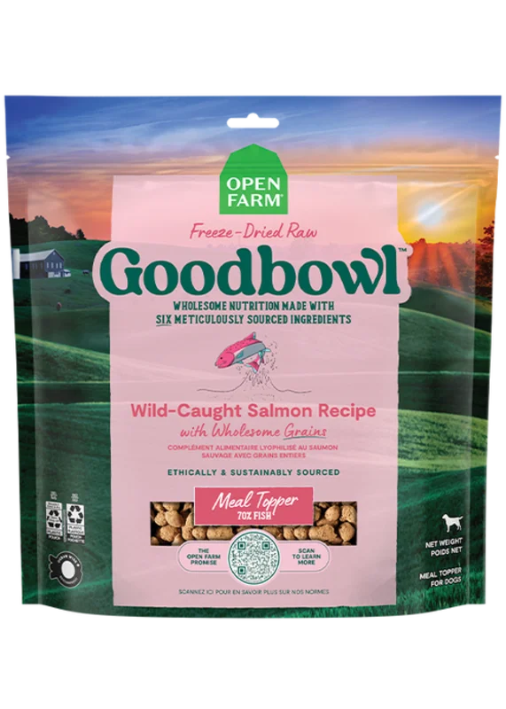 Open Farm Goodbowl Wild-Caught Salmon Freeze Dried Raw Topper for Dogs
