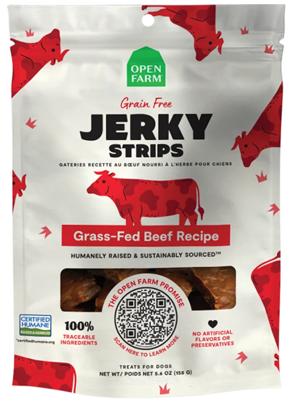 Open Farm Grain-Free Grass-Fed Beef Jerky Strips