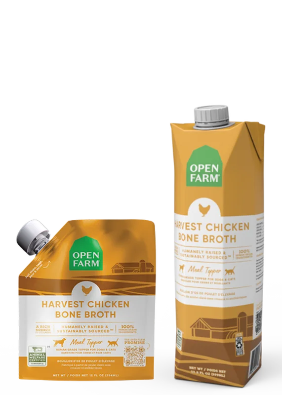 Open Farm Harvest Chicken Bone Broth For Dogs & Cats