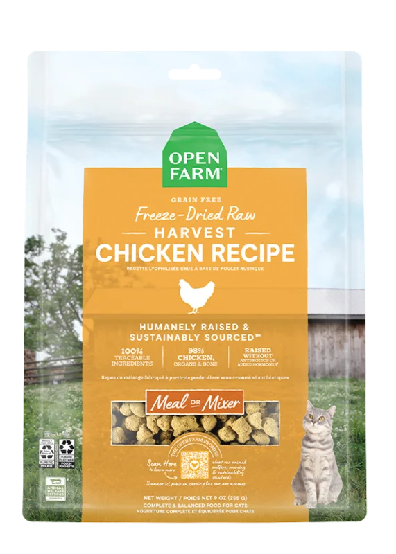 Open Farm Harvest Chicken Freeze Dried Raw Cat Food
