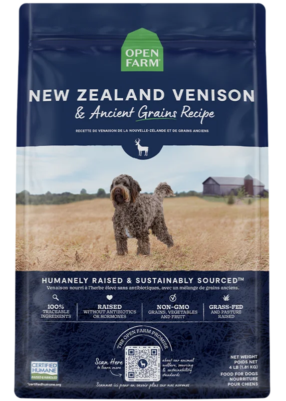 Open Farm New Zealand Venison & Ancient Grains Dry Dog Food
