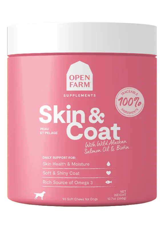 Open Farm Skin & Coat Supplement Chews for Dogs