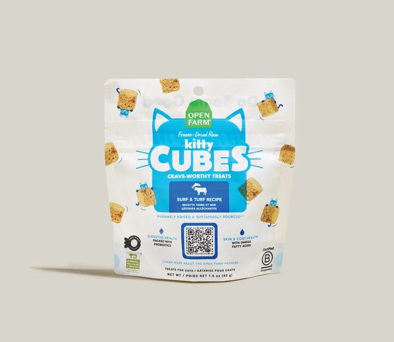 Open Farm Surf & Turf Kitty Cube Treats for Cats