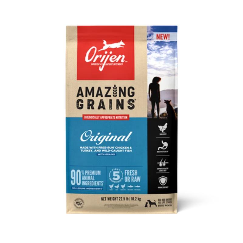 ORIJEN Amazing Grains Original High Protein Dry Dog Food