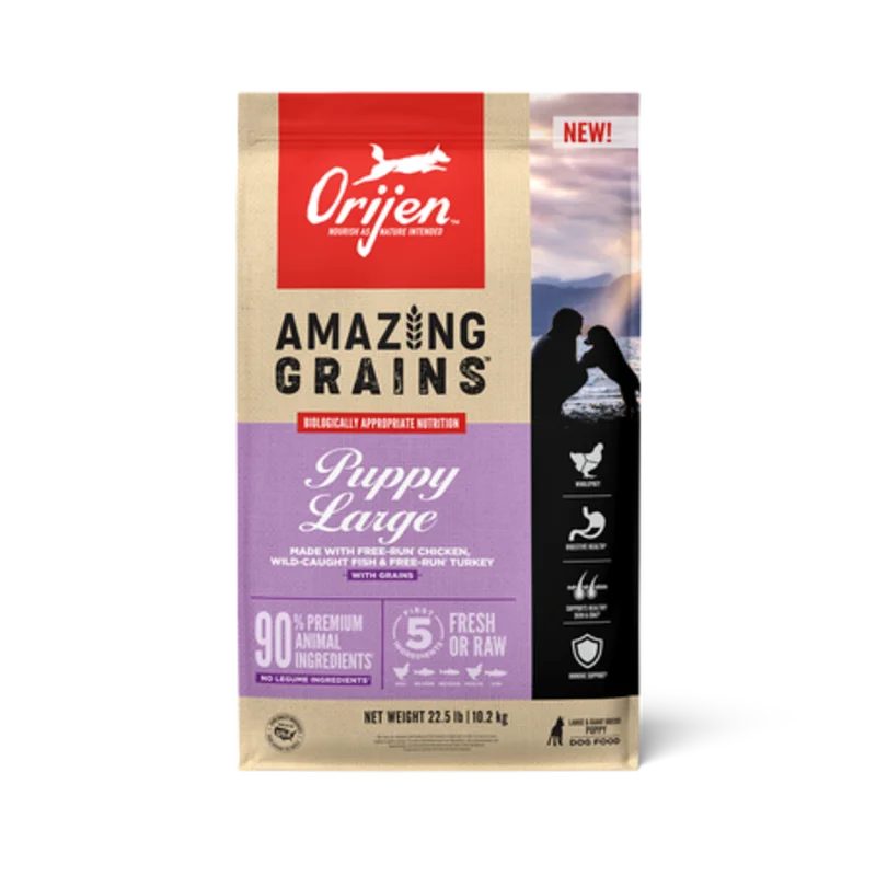 ORIJEN Amazing Grains Puppy Large High Protein Dry Dog Food