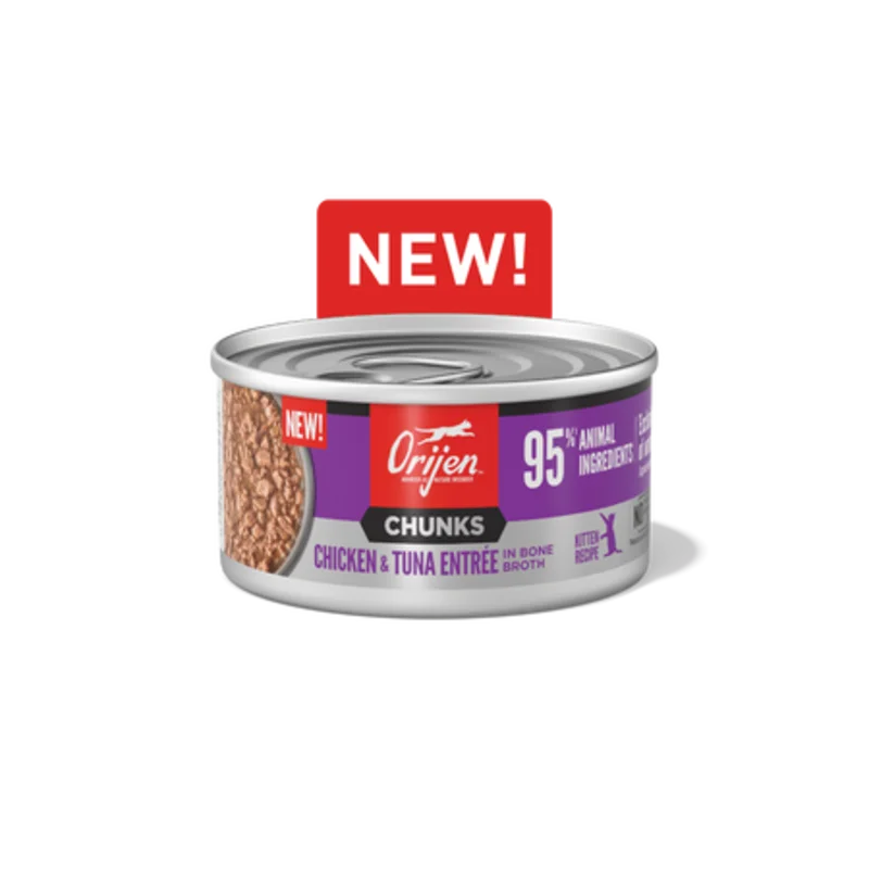 ORIJEN Chunks & Shreds, Chicken & Tuna Recipe for Kittens