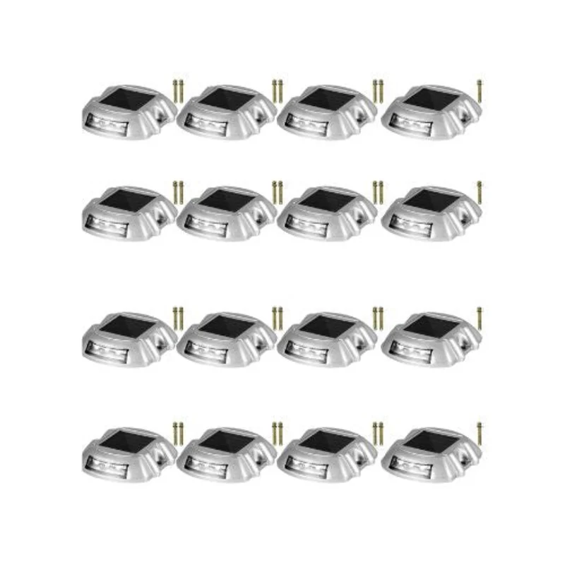 Outdoor Waterproof Solar Driveway Marker Lights 6 LED Dock Lights for Driveway & Walkway 16 Pack