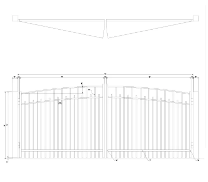 Over Arch Alternating Picket Gate