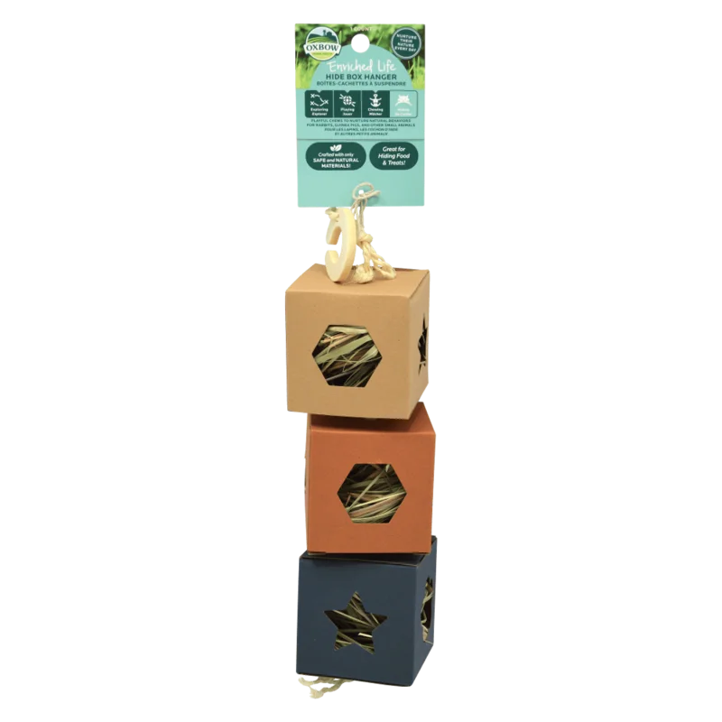 Oxbow Enriched Life Hide Box Hanger Small Animal Toy