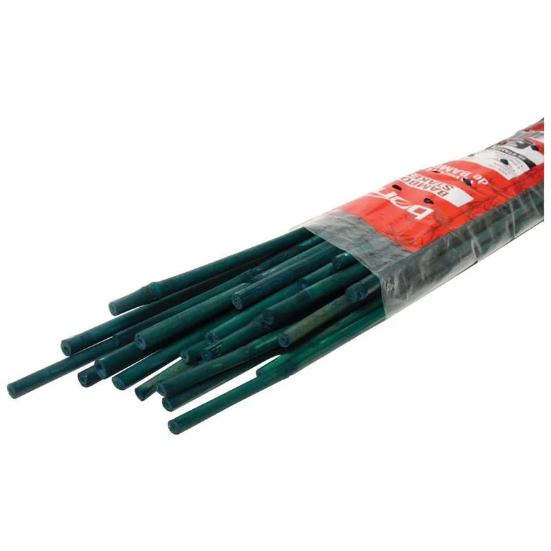 PACKAGED HEAVY DUTY BAMBOO STAKES GREEN