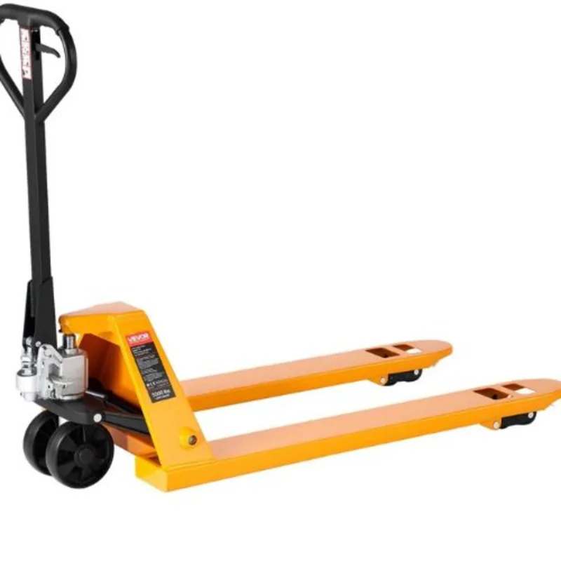 Pallet Jack 5500 lbs Load Capacity Manual Pallet Truck with 48L x 27W Inch Forks for Material Handling 3.35-7.1 Inch Fork Lift Height Range