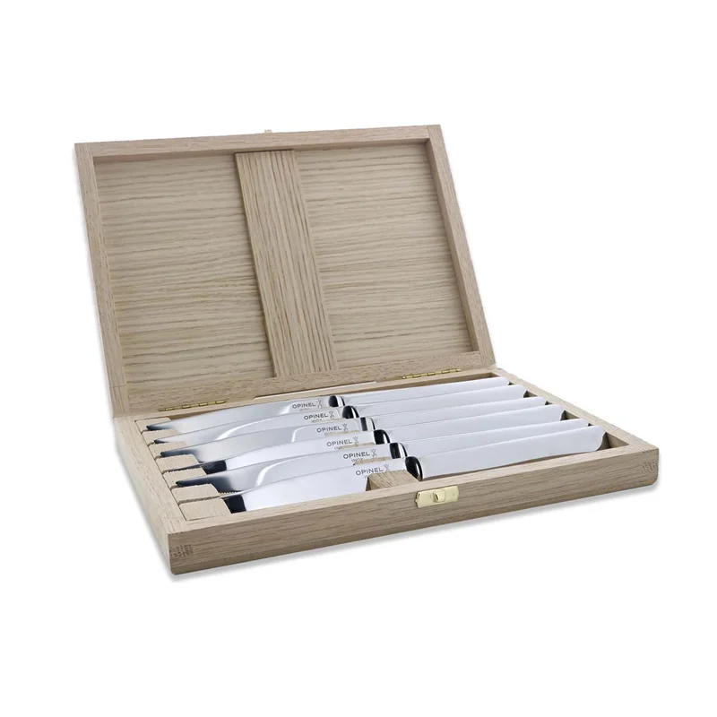 Perptue 6-Piece Steak Knife Set with Wooden Gift Box