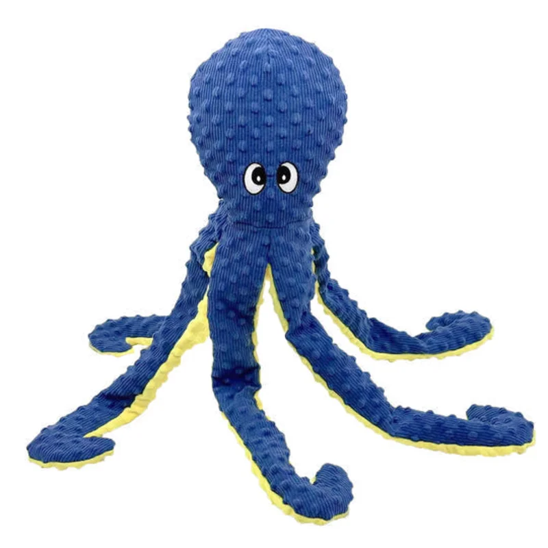 PetLou Dotty Friends 2.0 - Blue Octopus Dog Toy