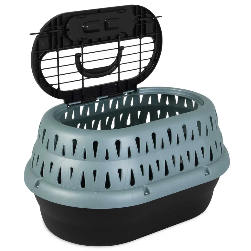 Petmate E-Z Load Top Load Cat Kennel Pearl Green Frost