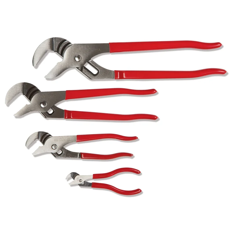 Pliers Set, Slip-Joint in Plastic Tray - 4-PC.