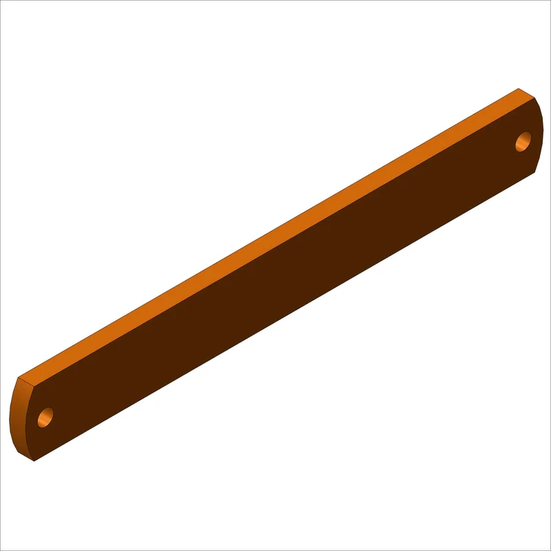 PN H28001 - BRACE, AL, 1.0 X .25, @8.0"