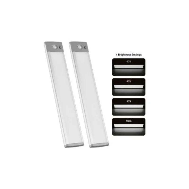 Portable 40 LED Motion Sensor Wireless Rechargeable Cabinet Lighting Kit 2 PCS