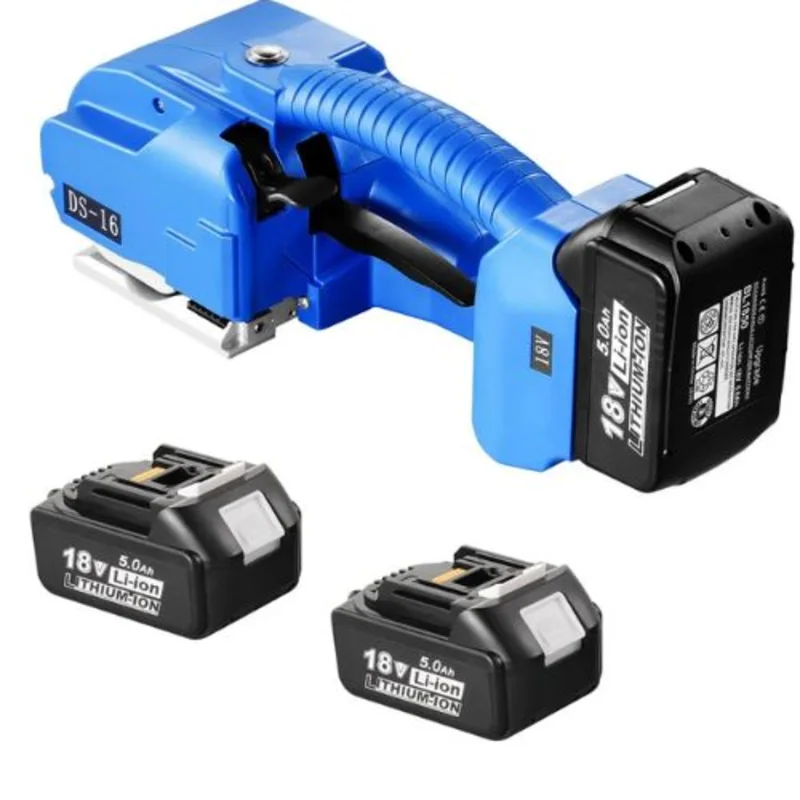Portable Electric Banding Tool with Digital Display 2 x 5000mAh Battery Powered Automatic Strapping Tool for Packaging Box Pallet